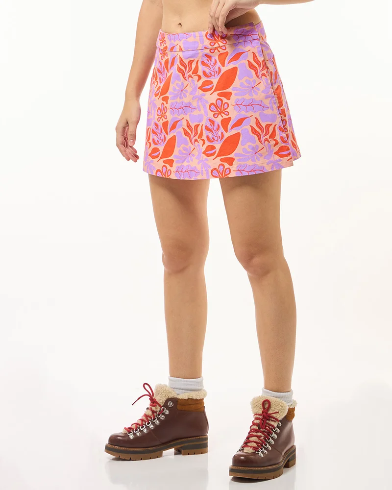 bewakoof Women's Multicolor All Over Printed Skorts